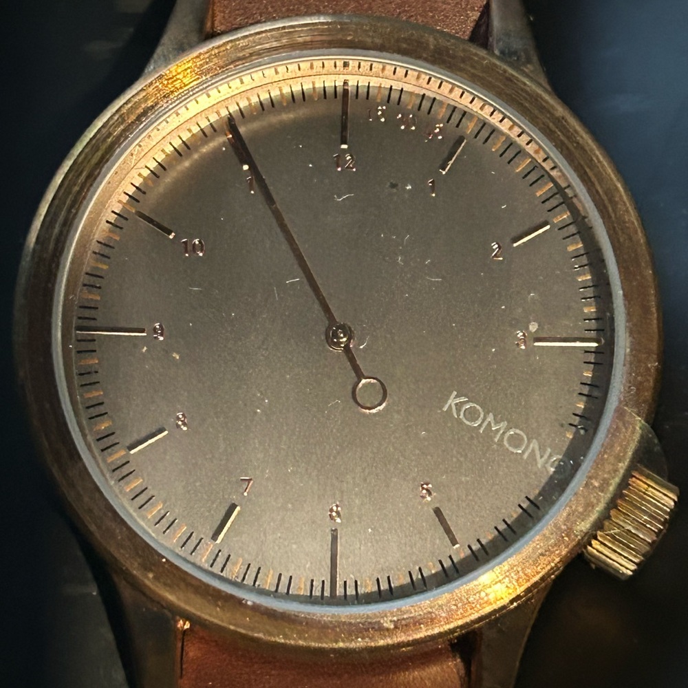 SOLD ON EBAY. Komono Gold and Brown Analog Watch NIB!